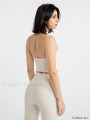 Halter Cropped Graceful Tank Top Tank Tops & Camis