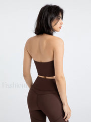 Halter Cropped Graceful Tank Top Tank Tops & Camis