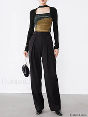 Halter Mesh Graceful Long Sleeve Shirt T Shirts