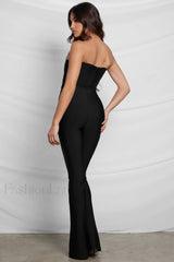 Haze High Waist Trendy Bandage Pants Black L Bottom