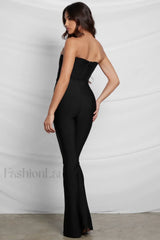 Haze High Waist Trendy Bandage Pants Black L Bottom