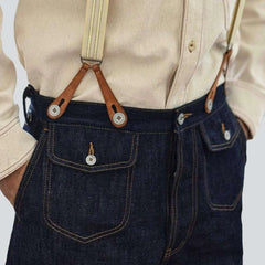 High quality jeans with suspenders jeans