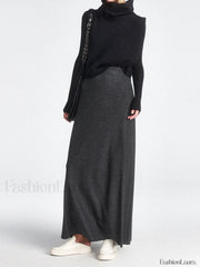 High Waist Graceful Flowy Maxi Skirt Skirts