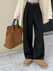 High Waist Graceful Straight Leg Pants Pants