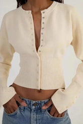 High Waist Slim Fit Cardigan