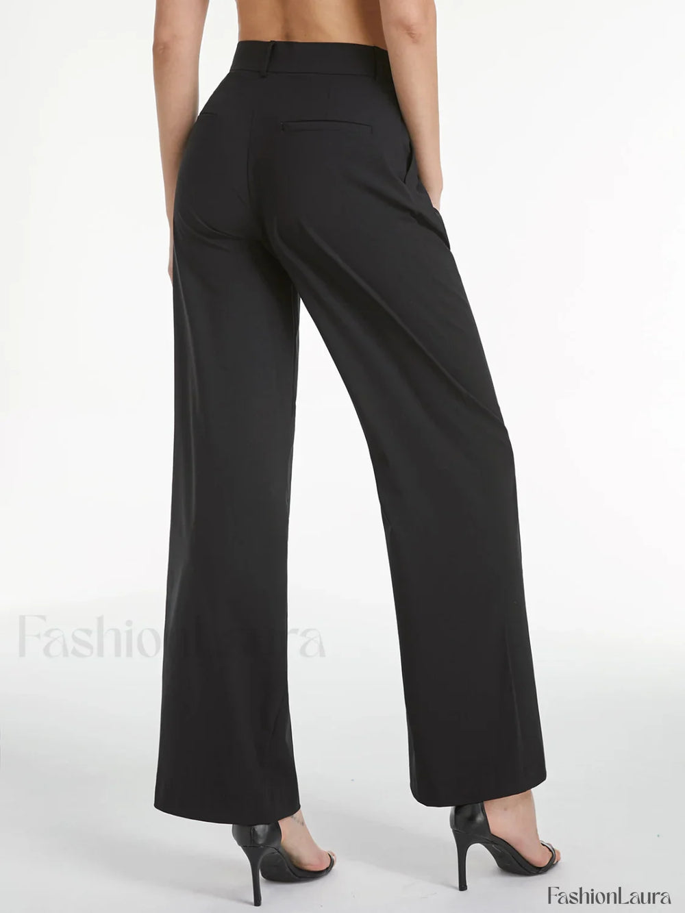 High Waisted Relaxed Trendy Straight Leg Dress Pants Pants