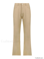 High Waisted Solid Flare Jeans Flare Jeans