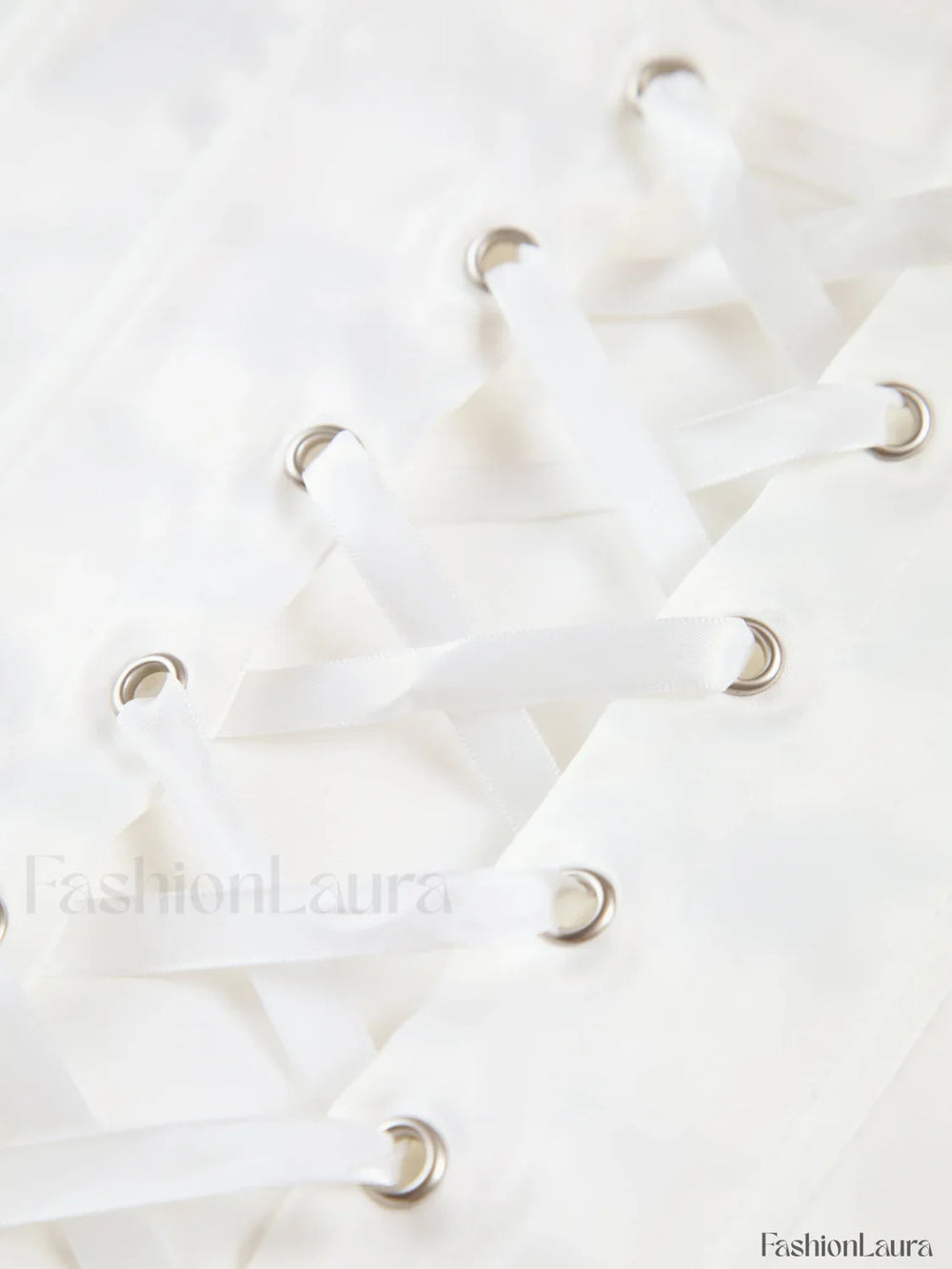 Ivory Glow Tied Trendy Crop Corset Top Tank Tops & Camis