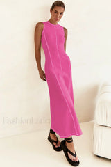 Knit Sleeveless A Line Retro Work Dress