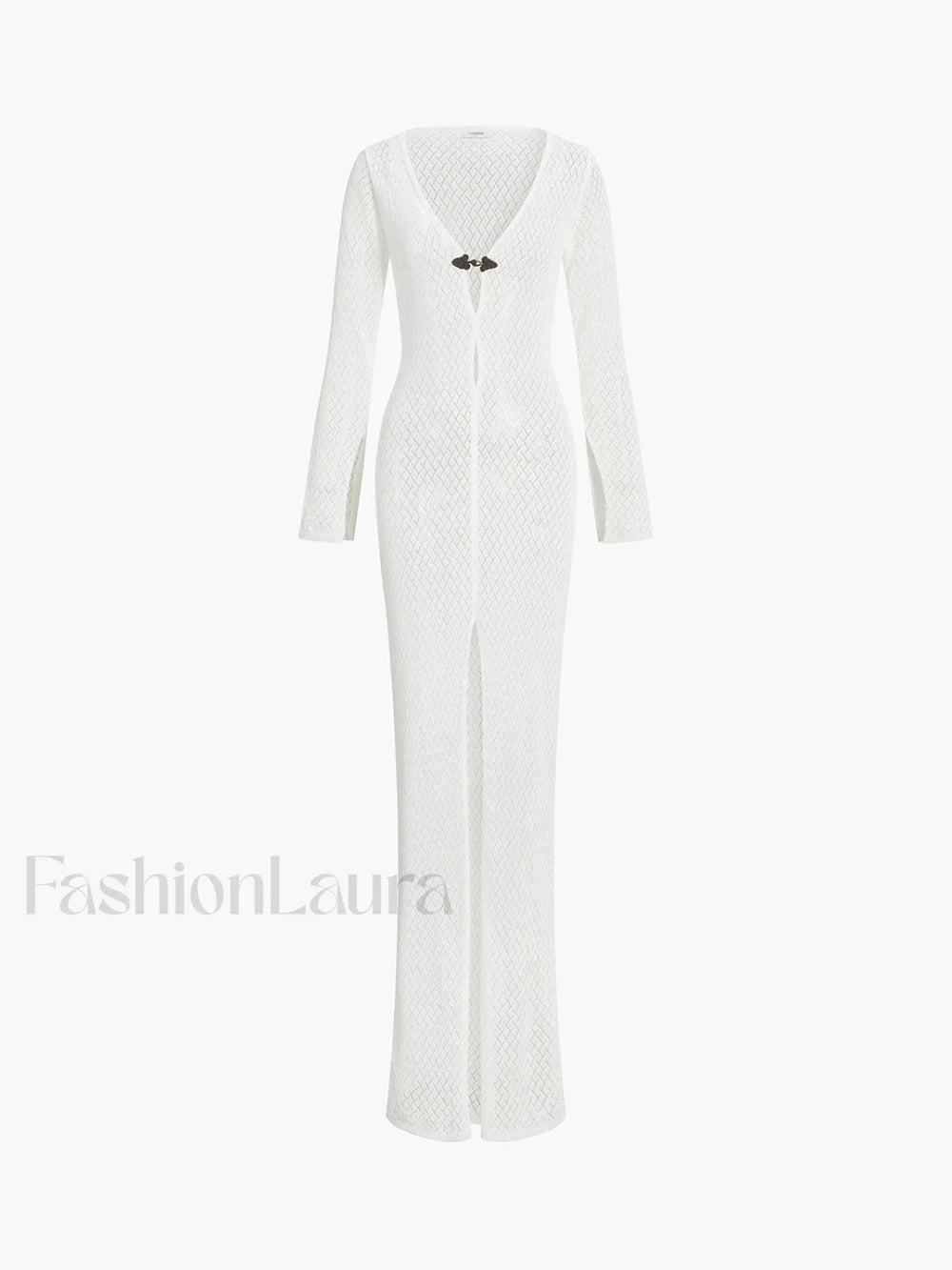 Knitted Cover Graceful Up Beach Dress Sweaters L