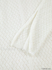 Knitted Cover Graceful Up Beach Dress Sweaters L