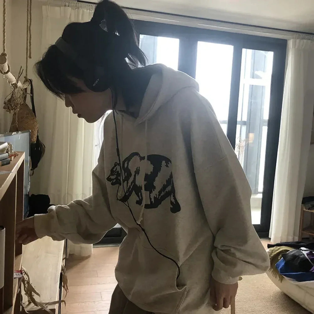 Kpop Harajuku Vintage Aesthetic Hoody Sweatshirts & Hoodies L