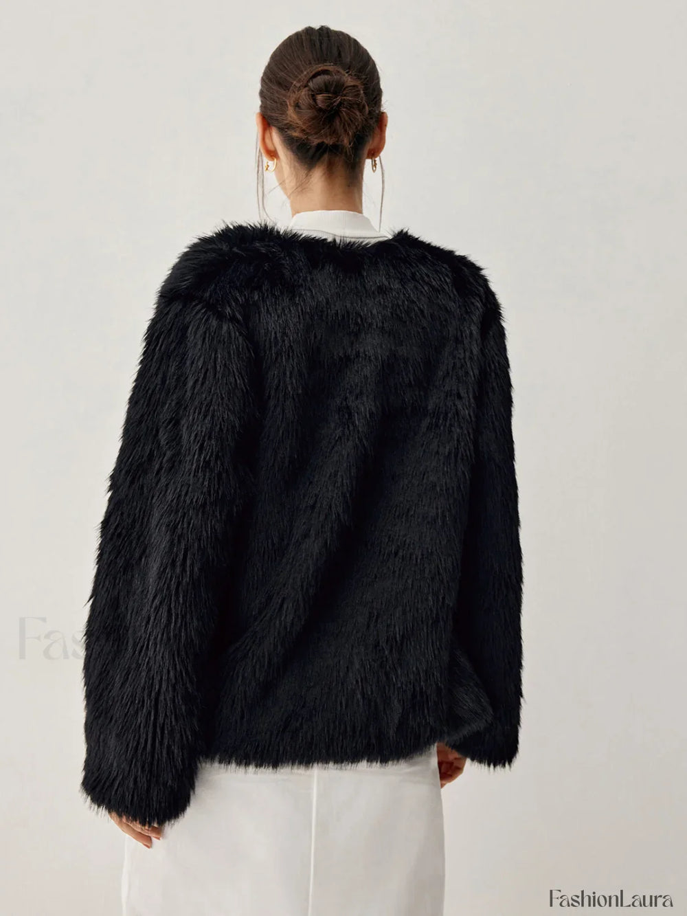 Leisure Faux Graceful Fur Jacket Fleece Jackets