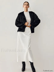 Leisure Faux Graceful Fur Jacket Fleece Jackets