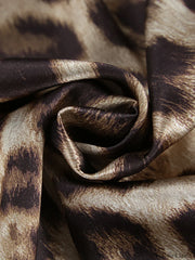 Leopard Print Slim Maxi Skirt Skirts