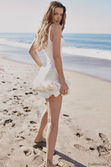 Lilou Ivory Stylish Ruffle Dress Party Dresses L