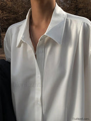 Made For You Trendy Oversized Button Down Shirt Shirts