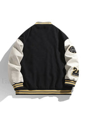 Men’s Embroidery Button Up Varsity Jacket Jackets