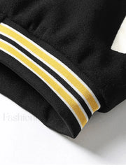 Men’s Embroidery Button Up Varsity Jacket Jackets
