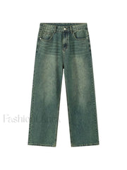 Men’s Faded Vintage Denim Loose Jeans loose jeans