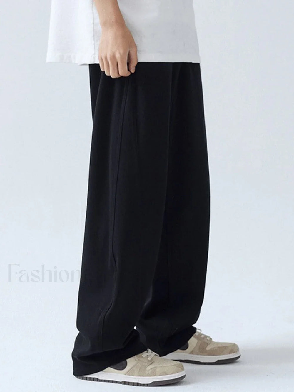 Men’s Paneled Loose Casual Pants Straight Leg Pants