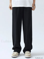 Men’s Paneled Loose Casual Pants Straight Leg Pants