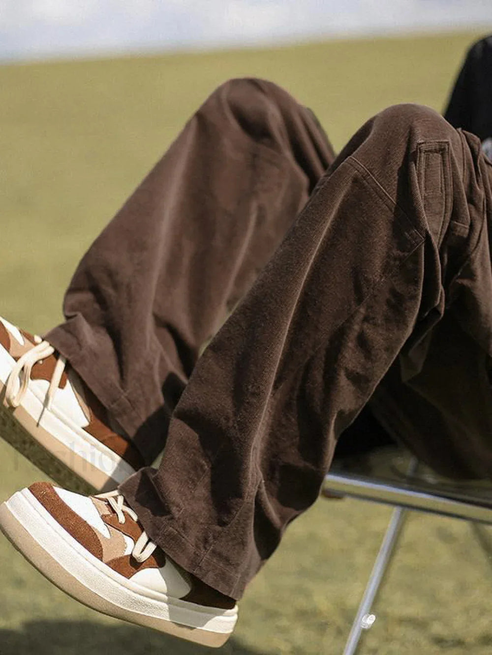 Men’s Patch Pocket Vintage Straight Cargo Pants Cargo Pants