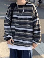 Men’s Pocket Striped Knit Sweater Black / M Sweaters