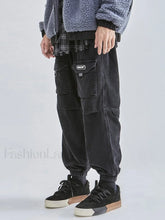 Men’s Vintage Pocket Corduroy Jogger Pants Cargo Pants