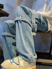 Men’s Vintage Straight Leg Cargo Jeans loose jeans