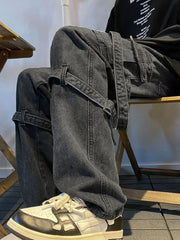 Men’s Vintage Straight Leg Cargo Jeans loose jeans