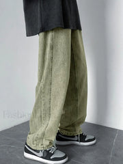 Men’s Vintage Washed Loose Jeans loose jeans
