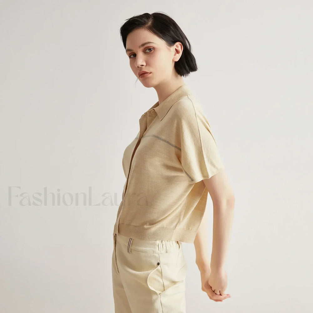 Merino Wool Silk High End T Shirt