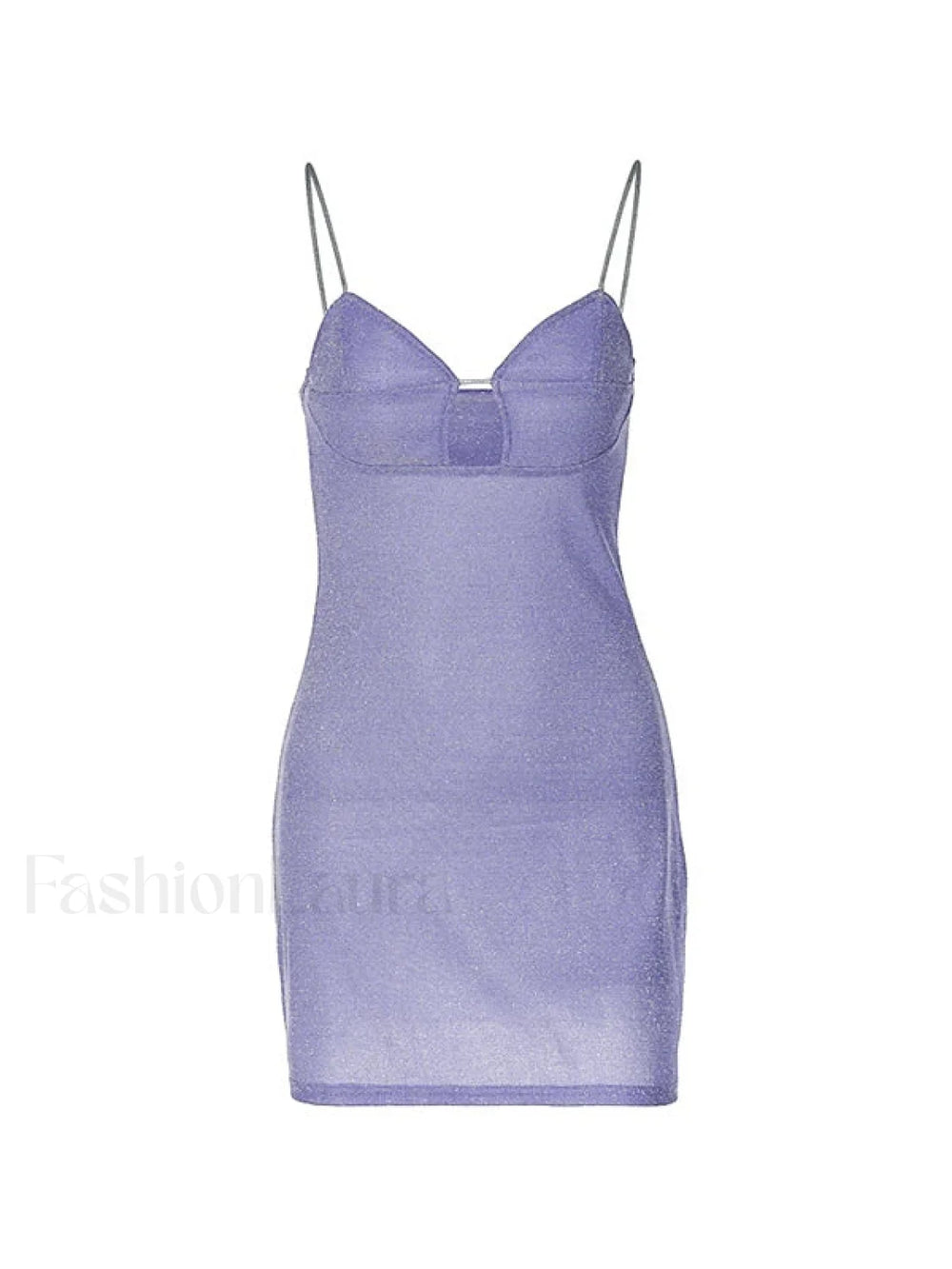 Metallic Cutout Slip Mini Dress Mini Dresses