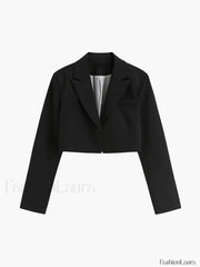 Mind My Graceful Business Crop Blazer Blazers