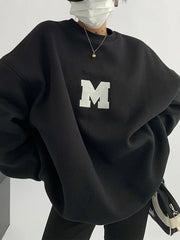 Minimalism Charming Oversized Sweatshirt Black / XS Sweatshirts