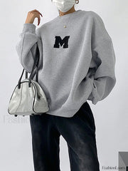 Minimalism Charming Oversized Sweatshirt Grey / XS Sweatshirts