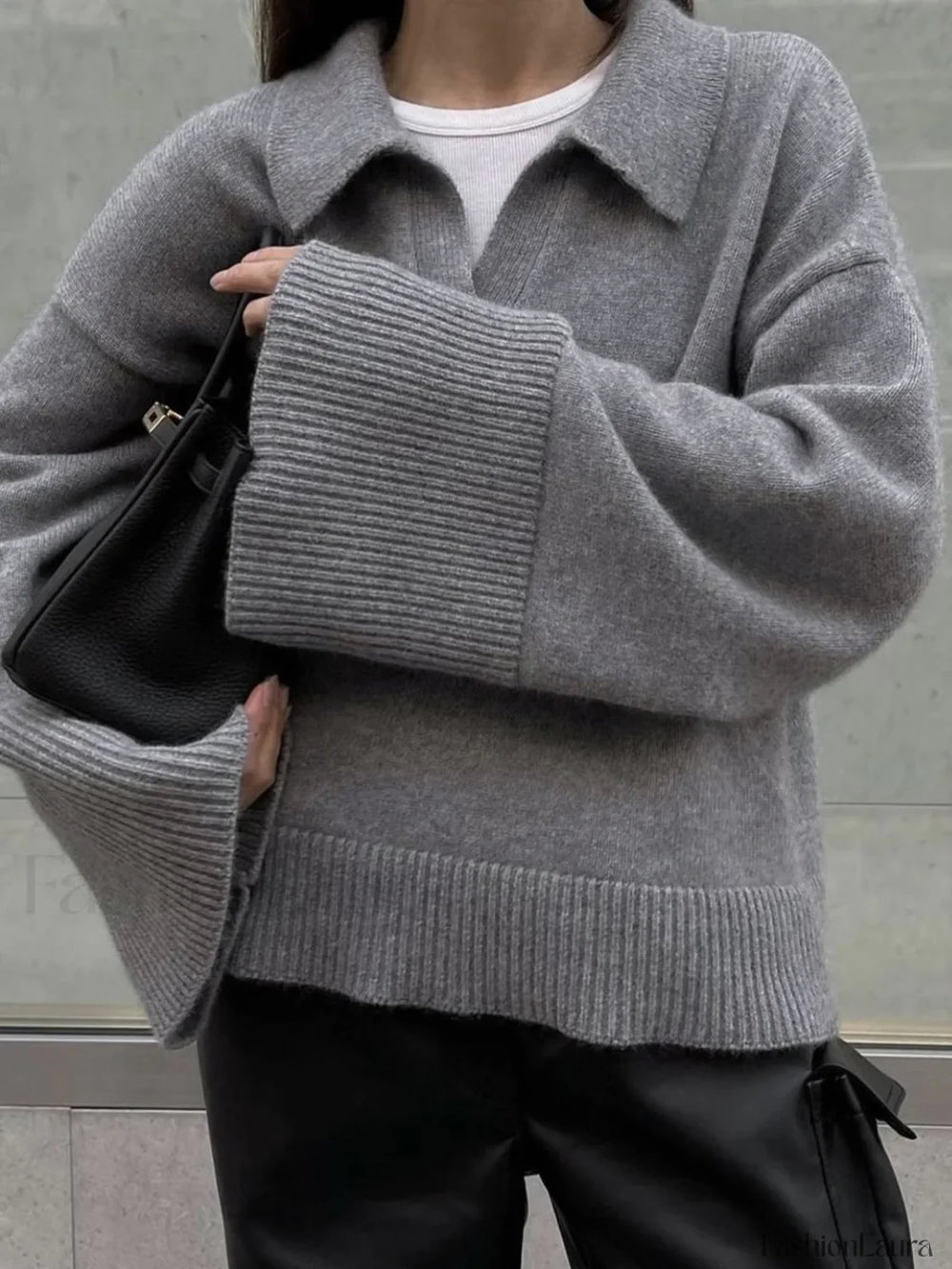 Minimalist Charming Oversized Sweater Grey / XS Sweaters L