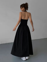 Minimalist Halter Backless Long Dress Black / XS Dresses