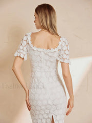 Multi Floral Graceful Midi Dress Dresses