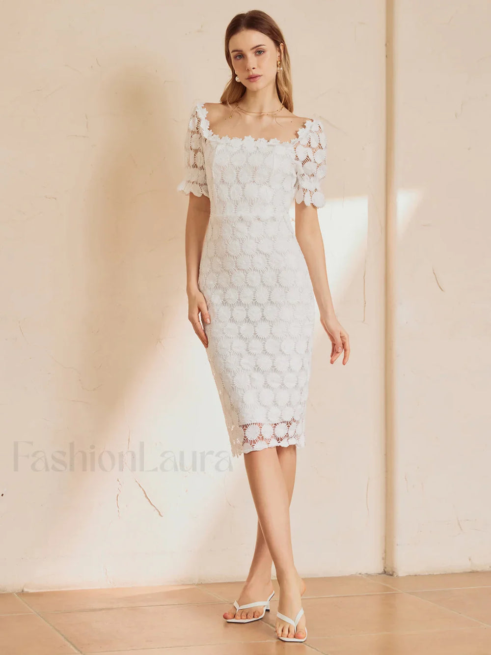 Multi Floral Graceful Midi Dress Dresses