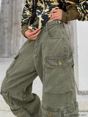 Multi Pockets Vintage Baggy Cargo Jeans Cargo Jeans