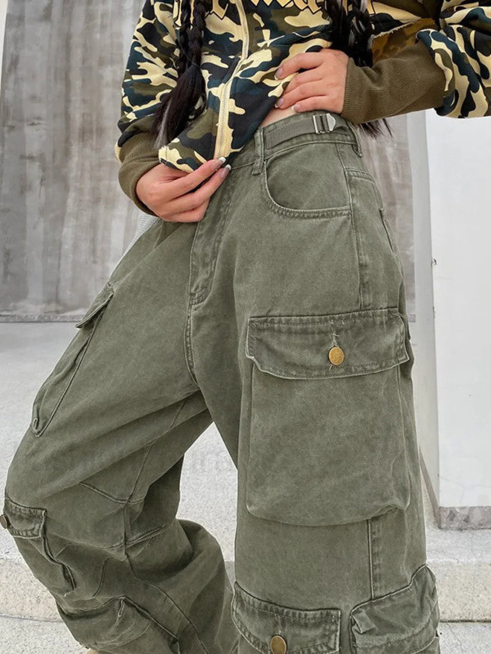 Multi Pockets Vintage Baggy Cargo Jeans Cargo Jeans