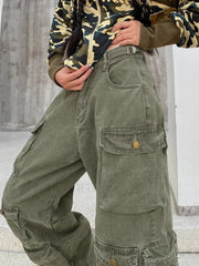 Multi Pockets Vintage Baggy Cargo Jeans Cargo Jeans
