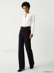 Open Collar Ruched Trendy Long Sleeve Shirt T Shirts