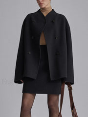 Oversized Charming Button Down Jacket Black / XS Jackets