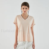 Pima Cotton V Neck Casual T Shirt