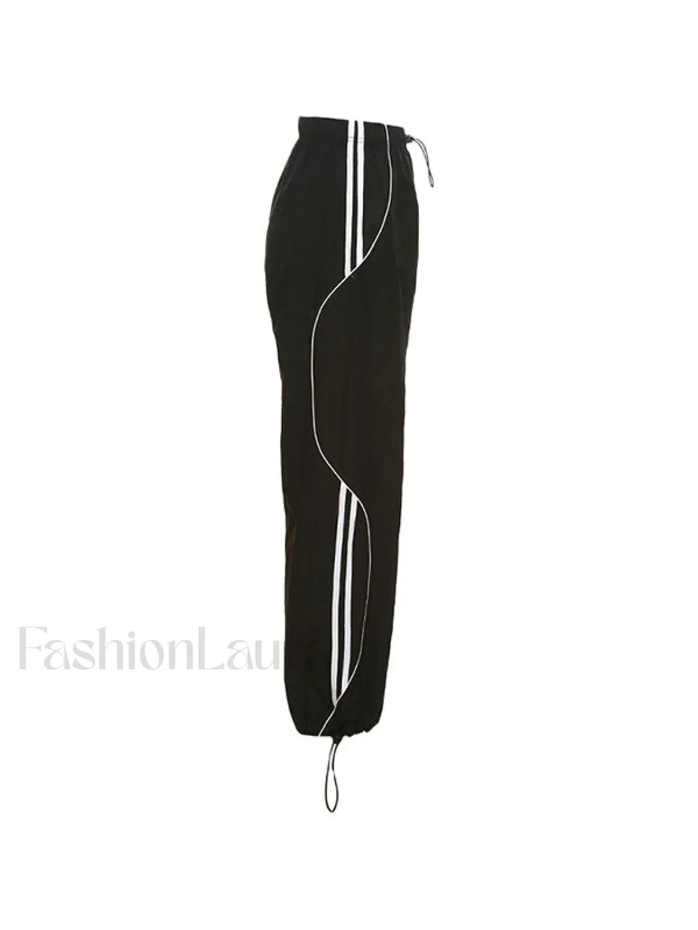 Piping Side Stripe Baggy Sweatpants Wide Leg Pants