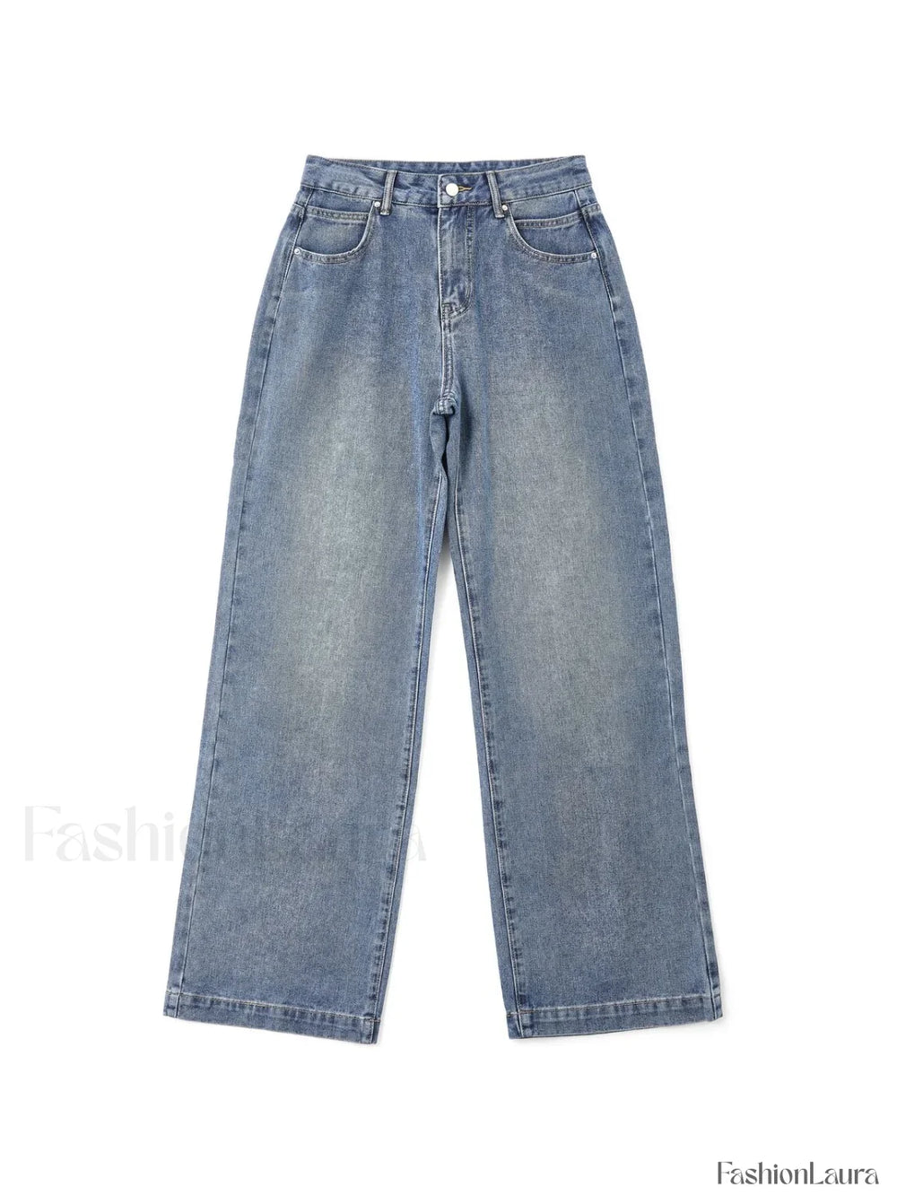 Pocket Design Blue Wash Boyfriend Jeans Boyfriend Jeans