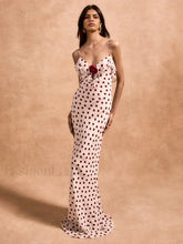 Polka Dot Rose Off Shoulder Maxi Dress Polka Dot / S